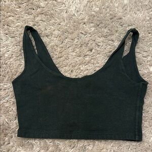 Dark Green Crop Top